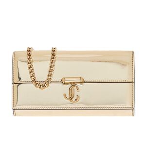 Jimmy Choo Metallic Gold Wallet on Chain Clutch Bag